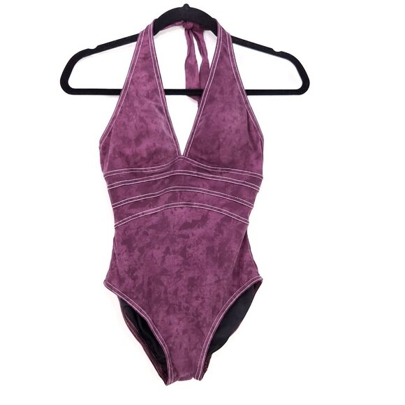 Magicsuit Other - Magicsuit One Piece Swimsuit Size 6 Halter Top Padded Bathing Suit Purple USA
